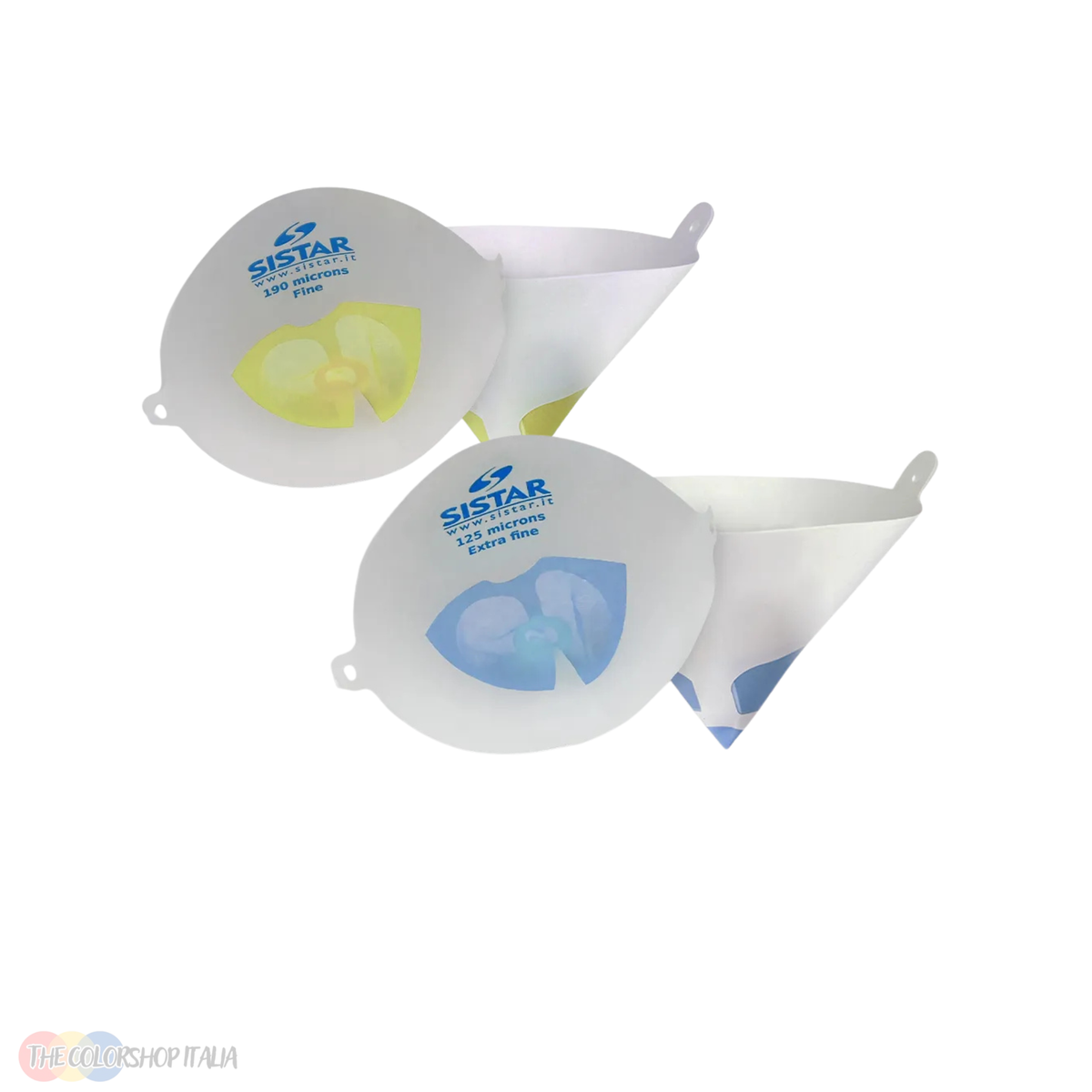 Filtri e colini TheColorShop per filtrare le vernici prima del passaggio nella pistola a spruzzo