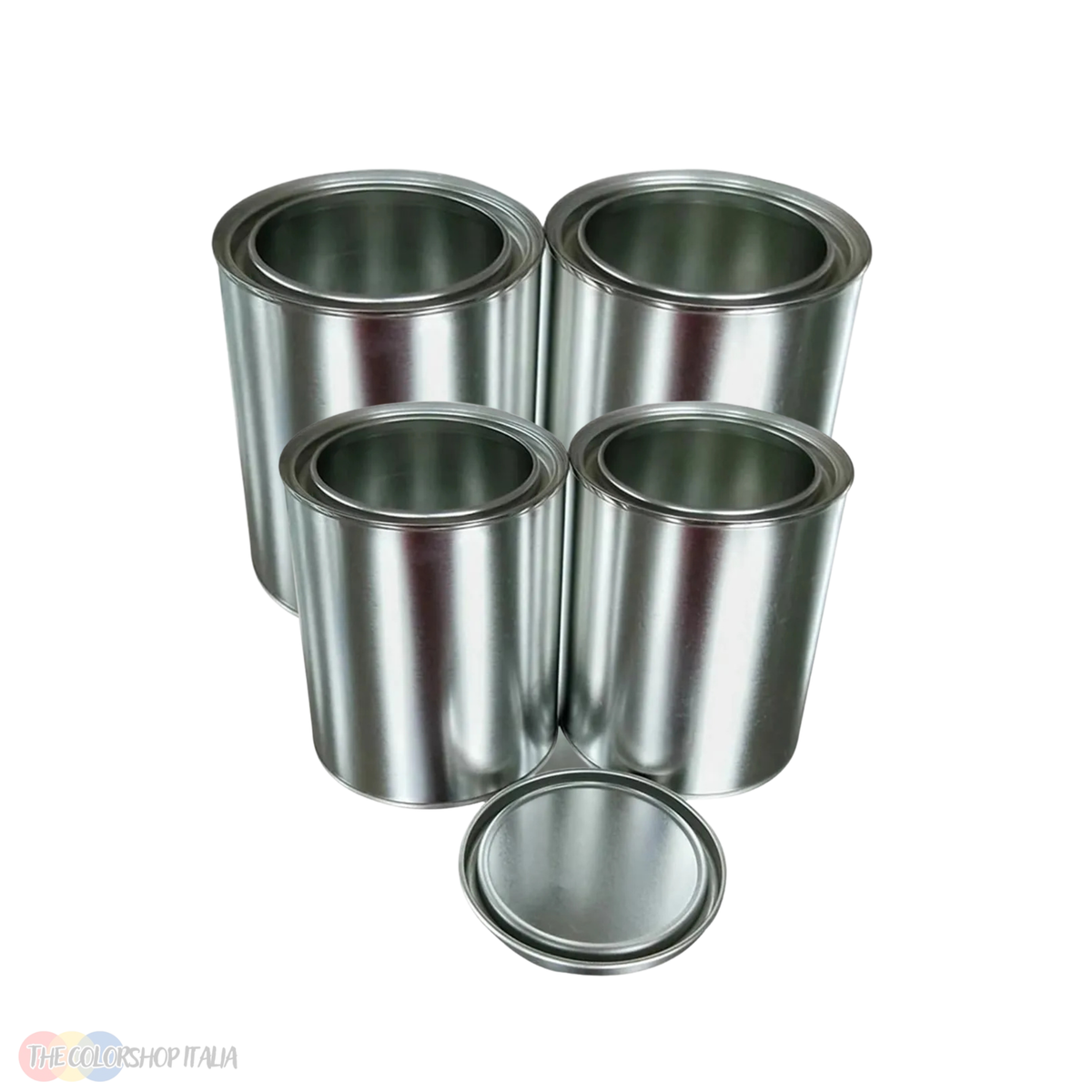 Barattoli metallici con tappo TheColorShop per conservare vernici e solventi, varie dimensioni