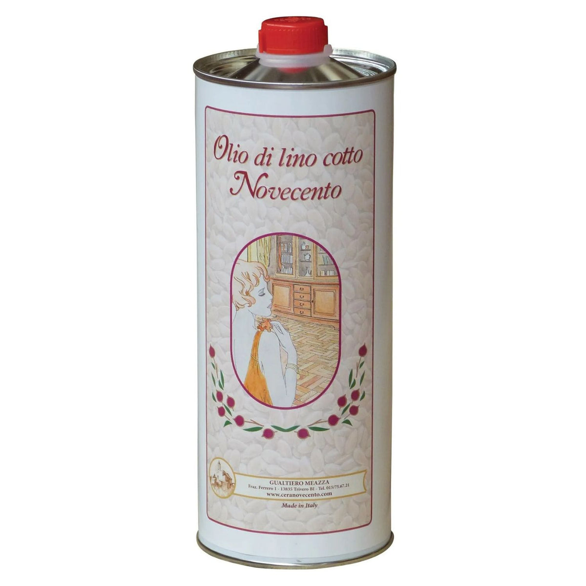 Olio di lino cotto Novecento per la protezione e la finitura calda del legno grezzo
