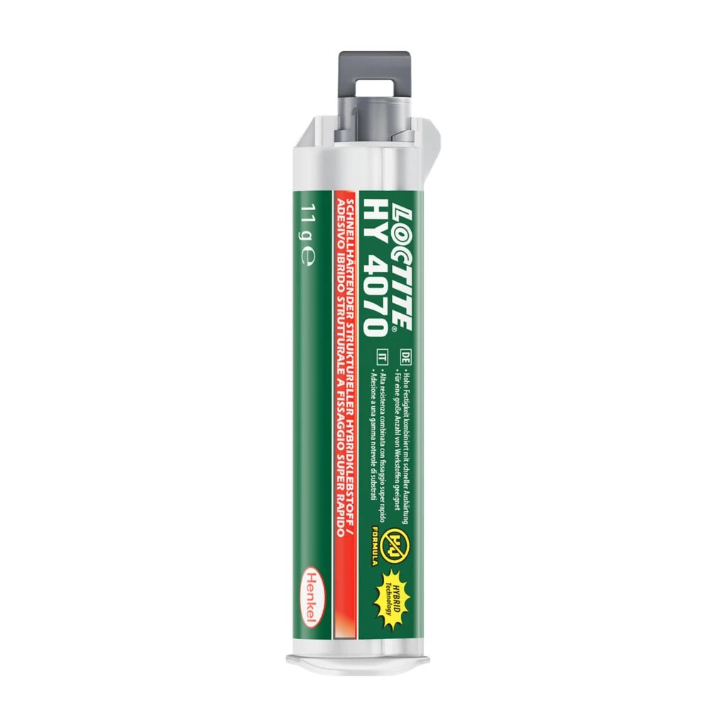 Colla bicomponente rapida universale Loctite HY 4070 per incollaggi strutturali su metallo e plastica