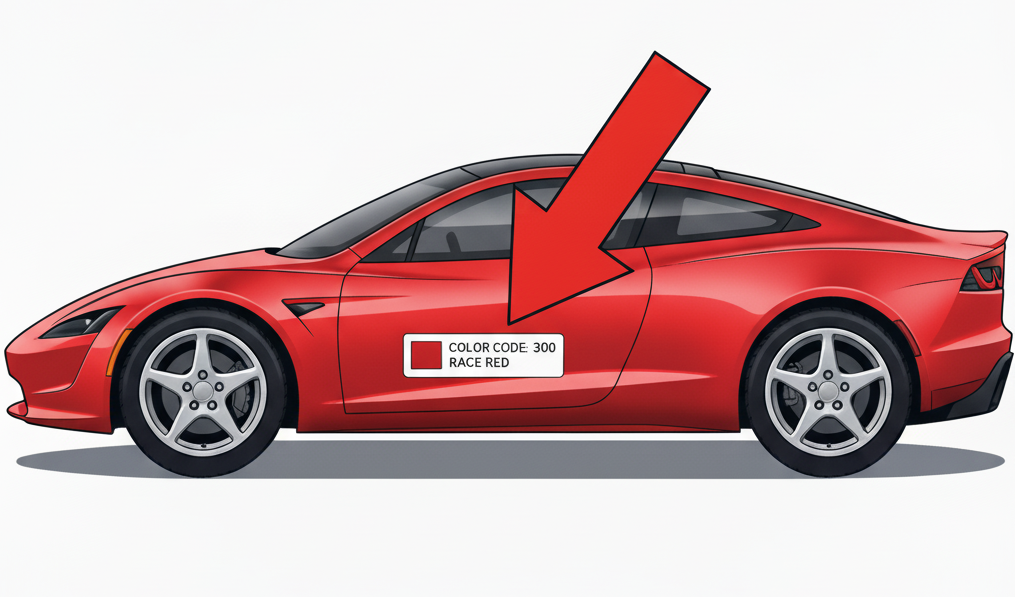 Come trovare il codice colore della mia auto?