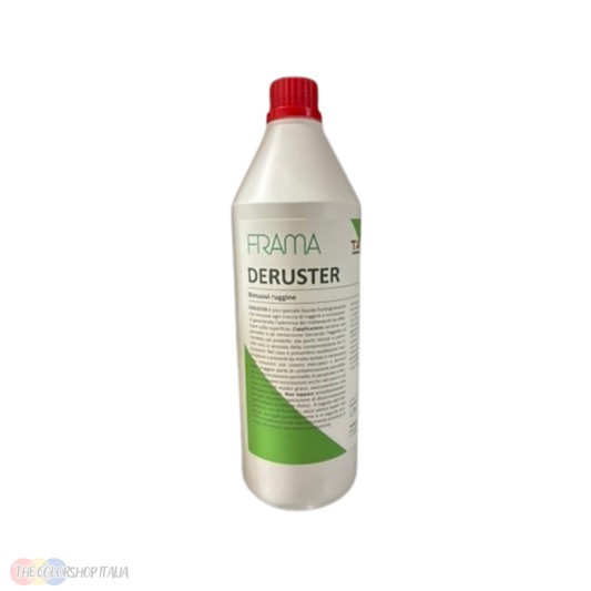 Liquido fosfosgrassante Frama Deruster per rimuovere la ruggine da serbatoi e componenti metallici