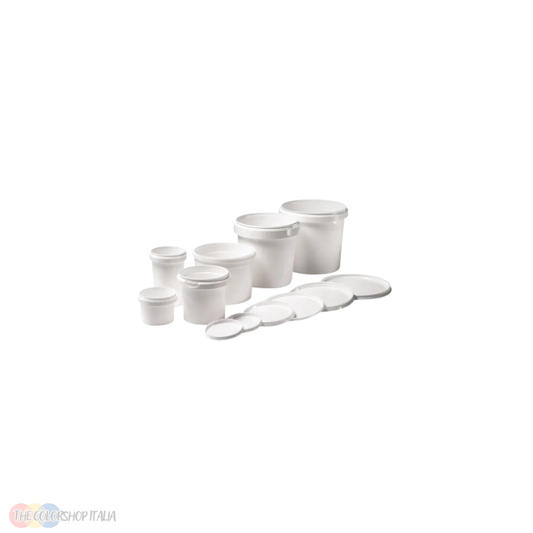 Barattolo vuoto bianco in polipropilene TheColorShop con coperchio, in varie dimensioni