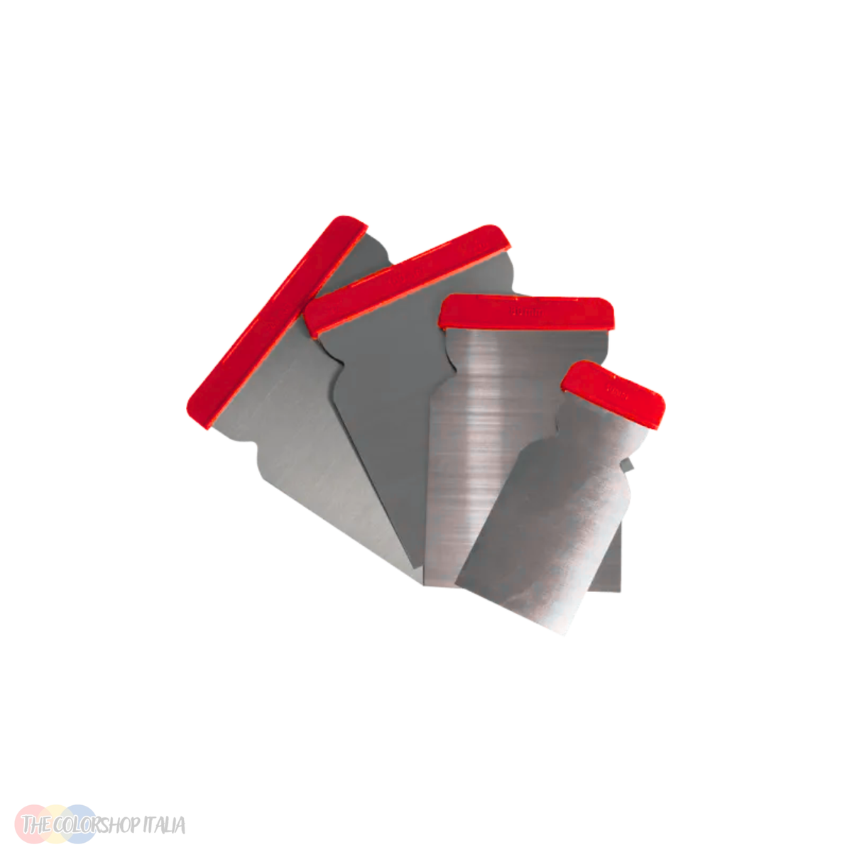 Kit di quattro spatole giapponesi Bulova in acciaio inox per la stesura di stucchi e paste