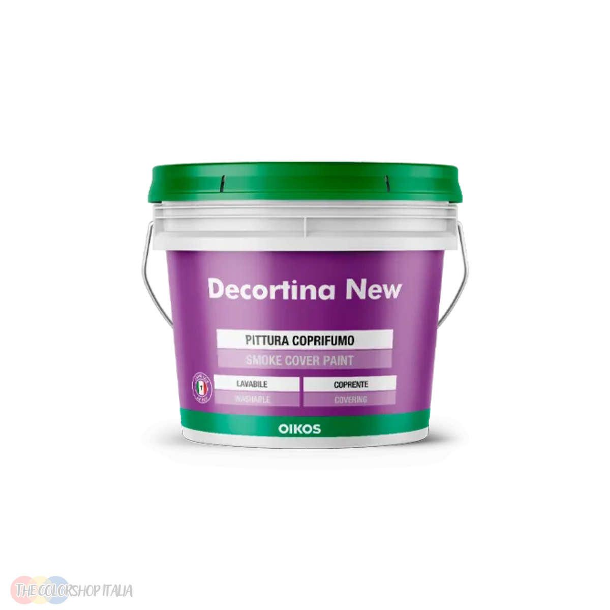 Pittura traspirante coprimacchia antifumo Oikos Decortina New per pareti interne