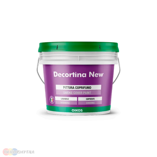 Pittura traspirante coprimacchia antifumo Oikos Decortina New per pareti interne