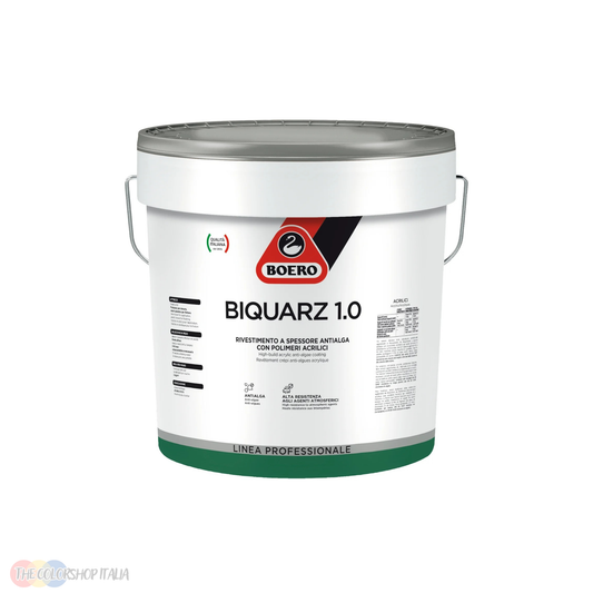 Rivestimento acrilico a spessore antialga Boero Biquarz per la protezione delle facciate