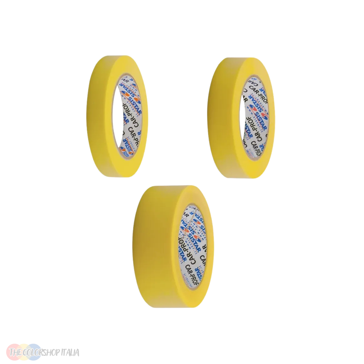 Nastro adesivo giallo brillante Sistar resistente a 100 °C, ai raggi UV e all'acqua