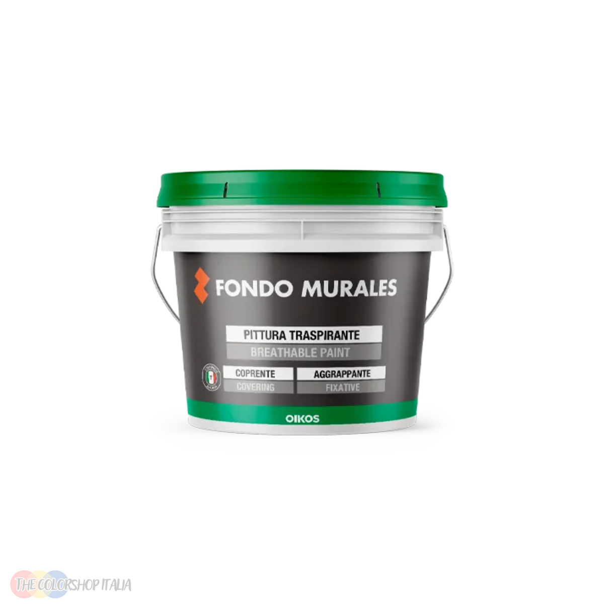 Pittura traspirante supercoprente Oikos Fondo Murales come fondo per le pareti interne
