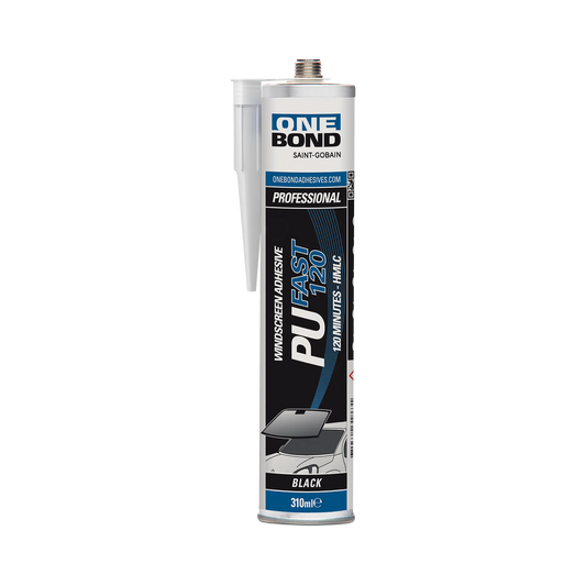 Adesivo poliuretanico One Bond PU Fast 120 da 310 ml per l'incollaggio rapido dei cristalli auto