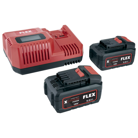 Power Set Flex P-Set 55 R, set di alimentazione con batteria e caricabatterie per utensili Flex