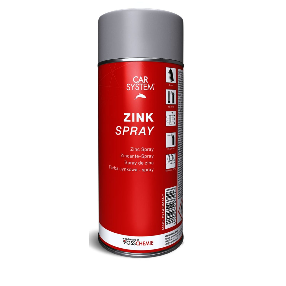 Spray protettivo antiruggine Car System Zinc Spray ad alto contenuto di zinco per lamiere