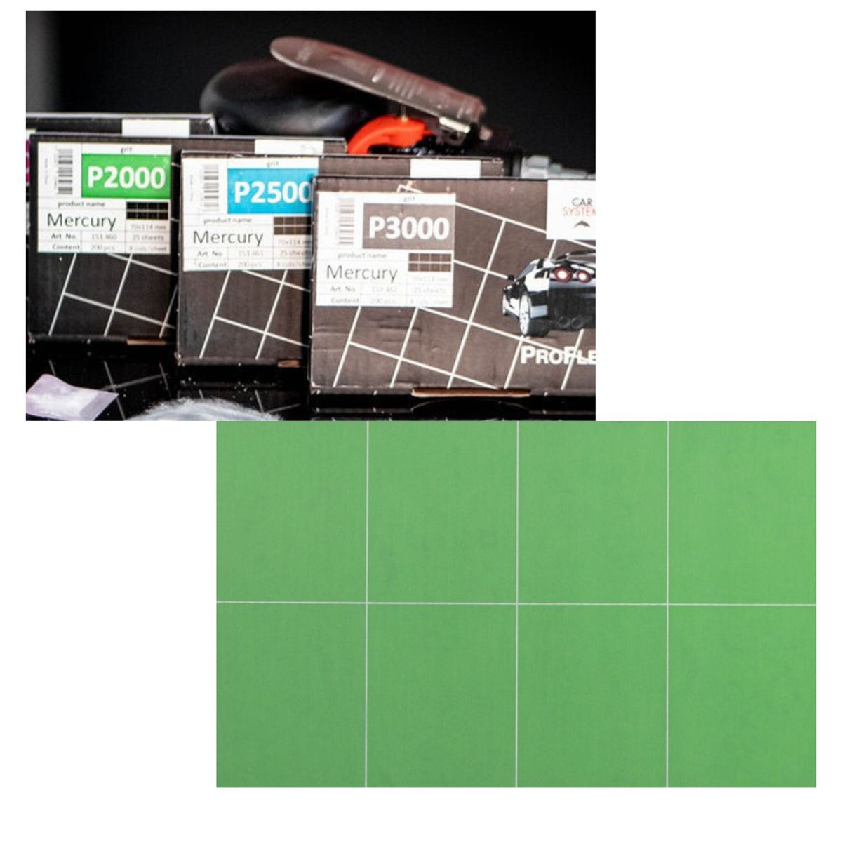 Rettangolini abrasivi ProFlex Mercury da 29x35 mm in film per la microfinitura di piccoli difetti