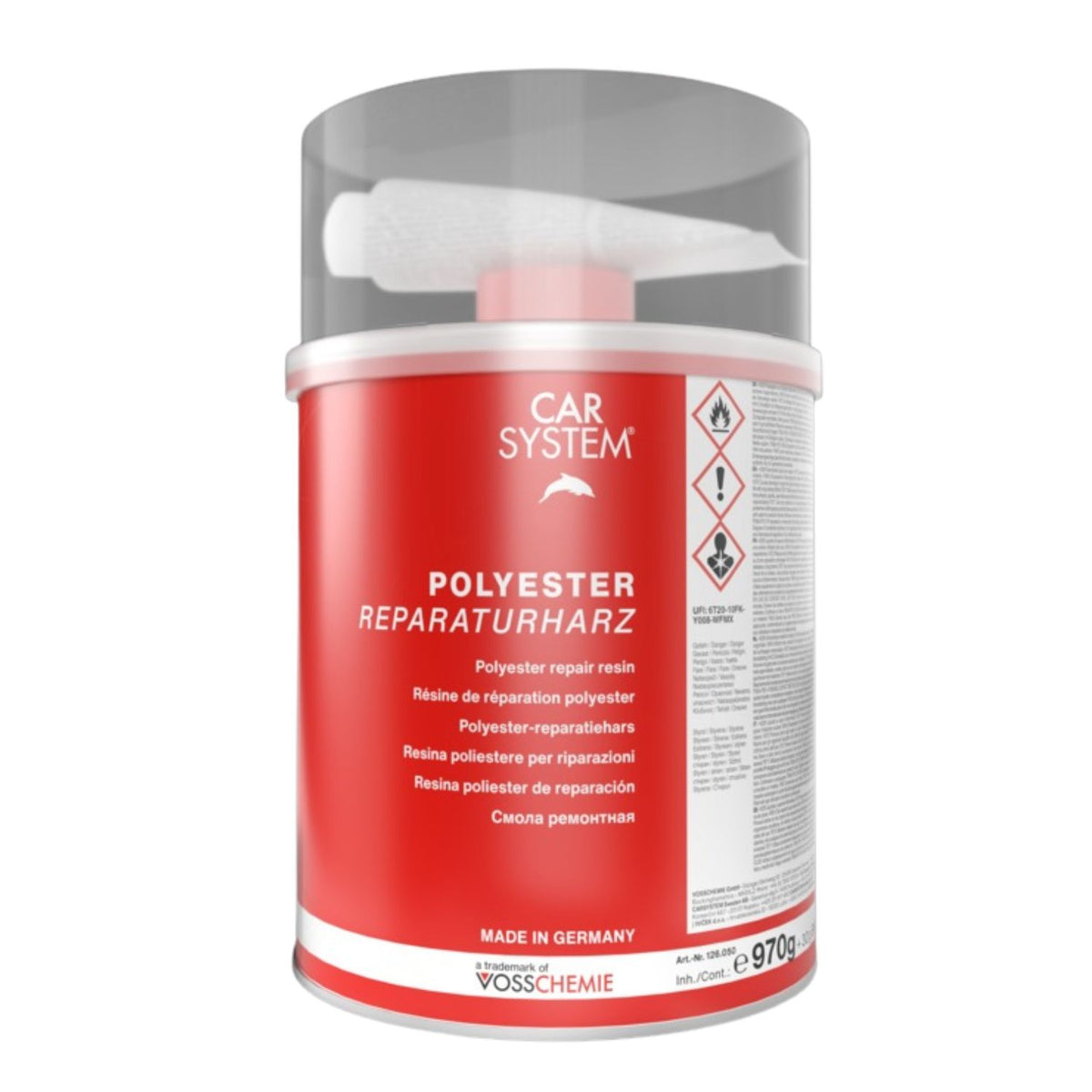 Resina poliestere Car System Polyester Repair Resin per riparazioni con fibra di vetro
