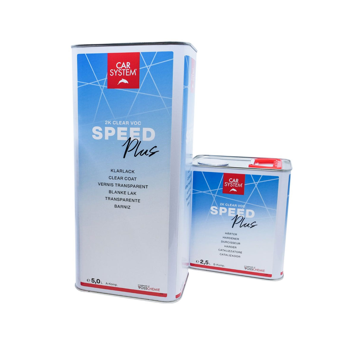Trasparente acrilico bicomponente Car System 2K Clear VOC Speed Plus a essiccazione ultrarapida