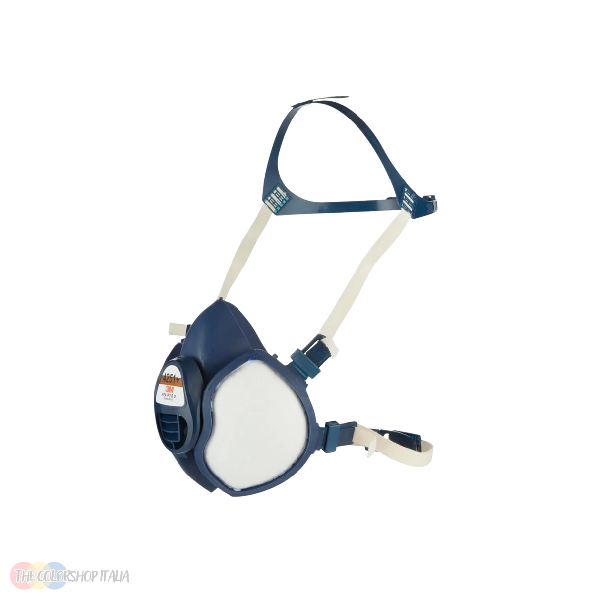 Semimaschera 3M serie 4000+ ai carboni attivi con filtri FFA1P2 per vapori e polveri di vernice