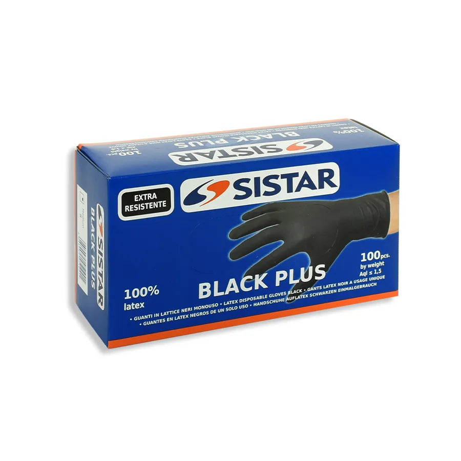 Guanti in lattice Sistar Black Plus per la protezione delle mani nelle lavorazioni di carrozzeria
