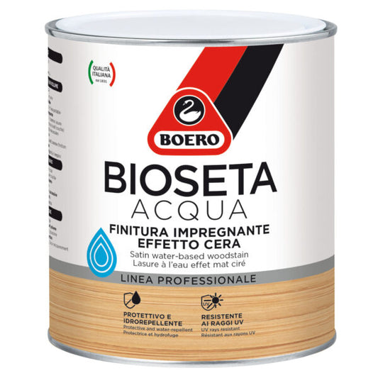 Finitura impregnante all'acqua Boero Bioseta Acqua per legno, effetto cera