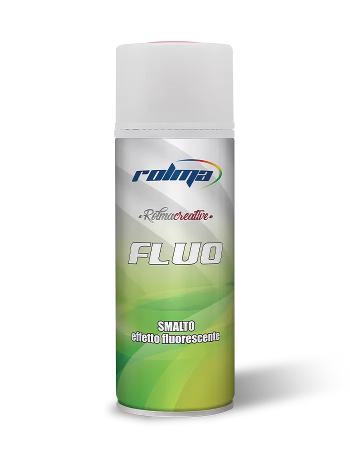 Smalto spray Rolma Fluo con effetto fluorescente per segnaletica e finiture ad alta visibilità — immagine 1 di 2