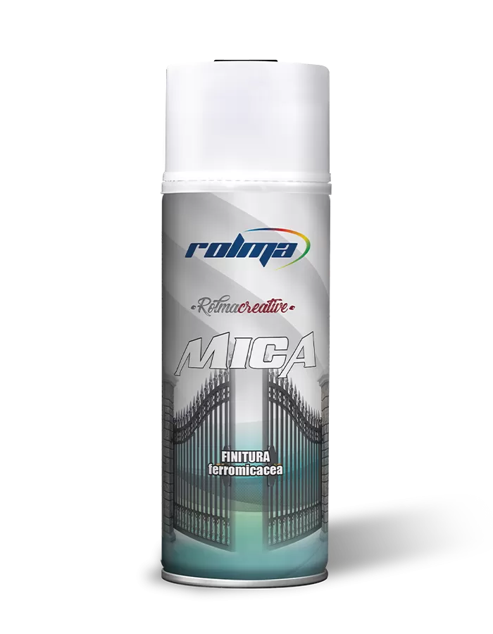 Finitura spray ferromicacea Rolma Mica per un effetto antichizzato su ferro e metalli — immagine 1 di 2