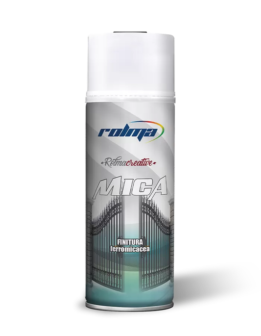 Finitura spray ferromicacea Rolma Mica per un effetto antichizzato su ferro e metalli — immagine 1 di 2