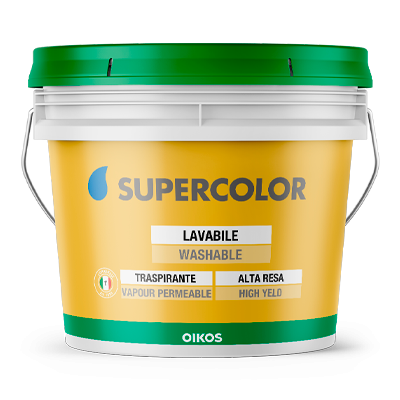 Pittura ecologica per interni Oikos Supercolor per la finitura delle pareti