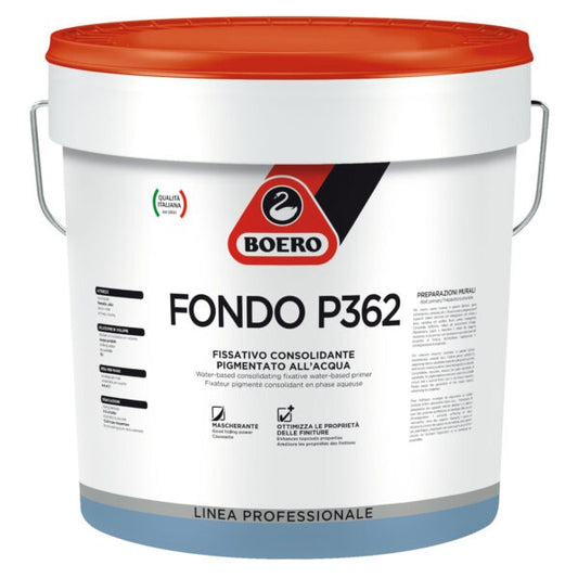 Fissativo consolidante pigmentato all'acqua Boero Fondo P362 per pareti interne