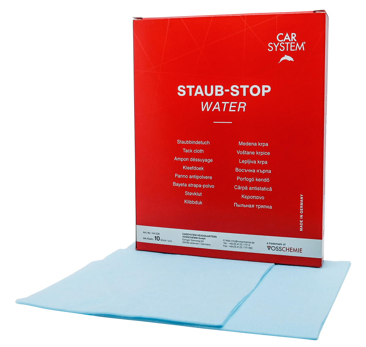 Panno antipolvere Car System Staub Stop Water specifico per le vernici all'acqua — immagine 1 di 2