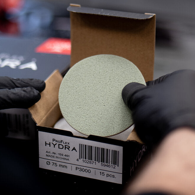 Dischi abrasivi in schiuma ProFlex Hydra P3000 per la finitura a umido di trasparenti e vernici — immagine 2 di 2