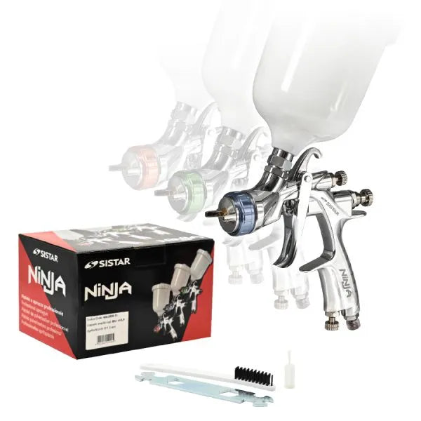Aerografi completi Sistar Ninja per carrozzeria, ultraleggeri da 365 grammi, versioni HVLP e primer