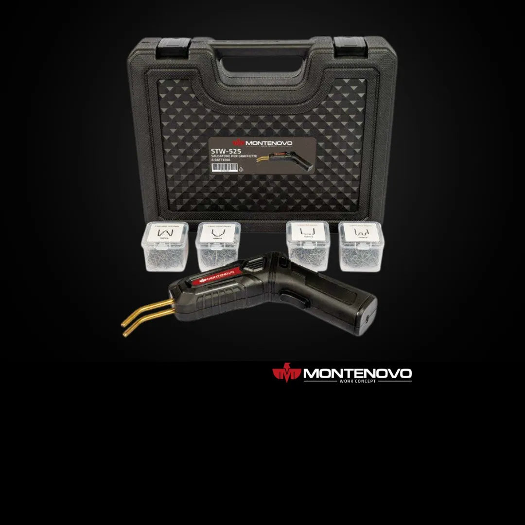 Saldatore a batteria Montenovo STW-525 per graffette di riparazione delle plastiche auto