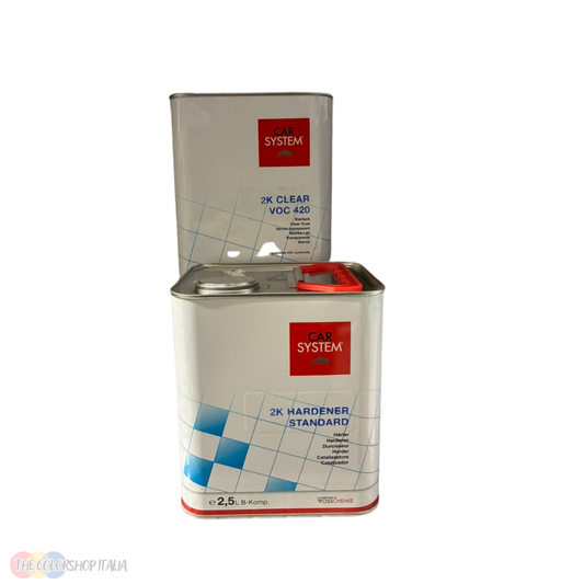 Kit trasparente Car System 2K Clear VOC 420 da 5 litri per la finitura della carrozzeria